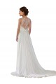Acquista Avorio Linea A Illusione Sweep treno Chiffona Boho Abiti da sposa