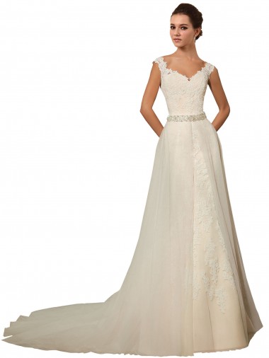 Acquista Avorio Stile sirena Innamorato Tulle Pizzo Abiti da sposa
